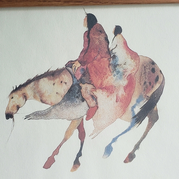 Native Americans On Horseback Framed Print By Carol Grigg - Picture 8 of 10